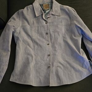 AMI Blue Vintage 100% Leather Women's Jacket